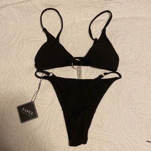 zaful black bikini size small